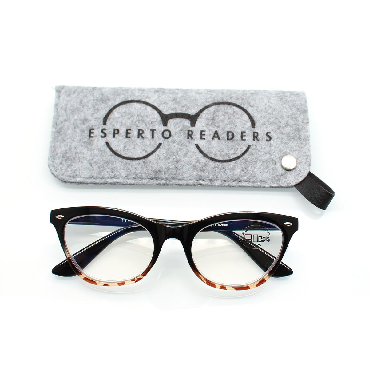 Esperto Catty Black reading glasses, view 2