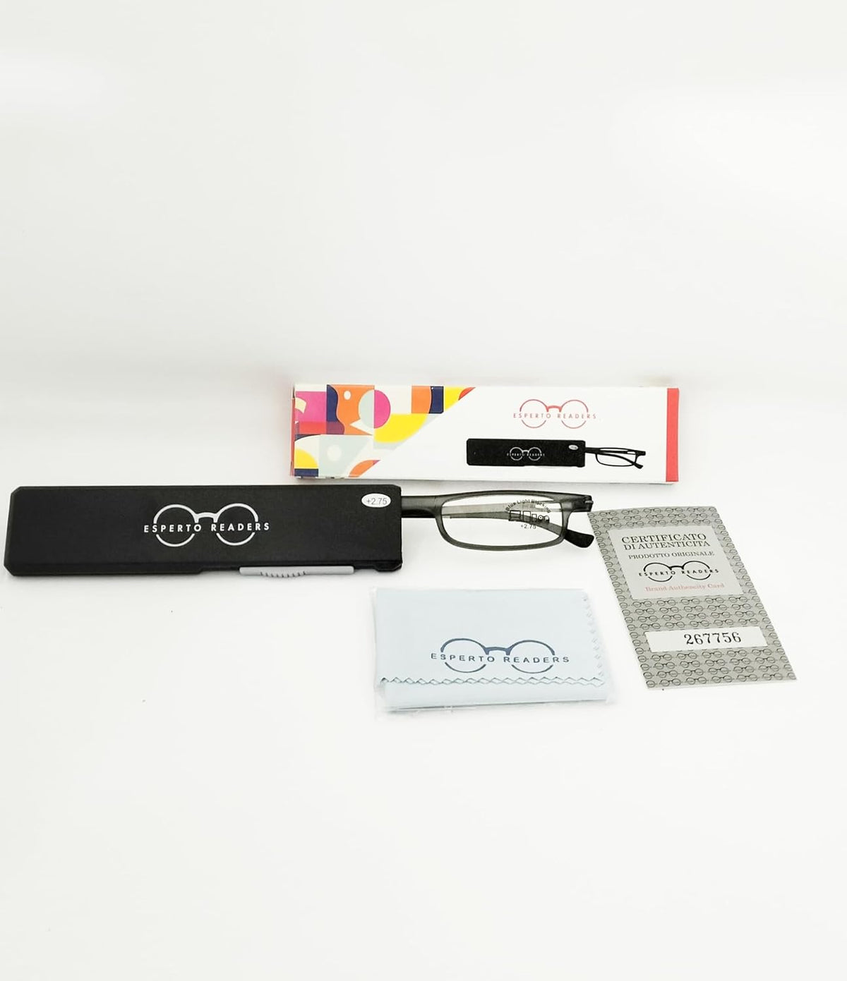 Esperto Flatty Gray reading glasses, view 5