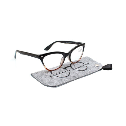 Esperto Catty Black reading glasses with case