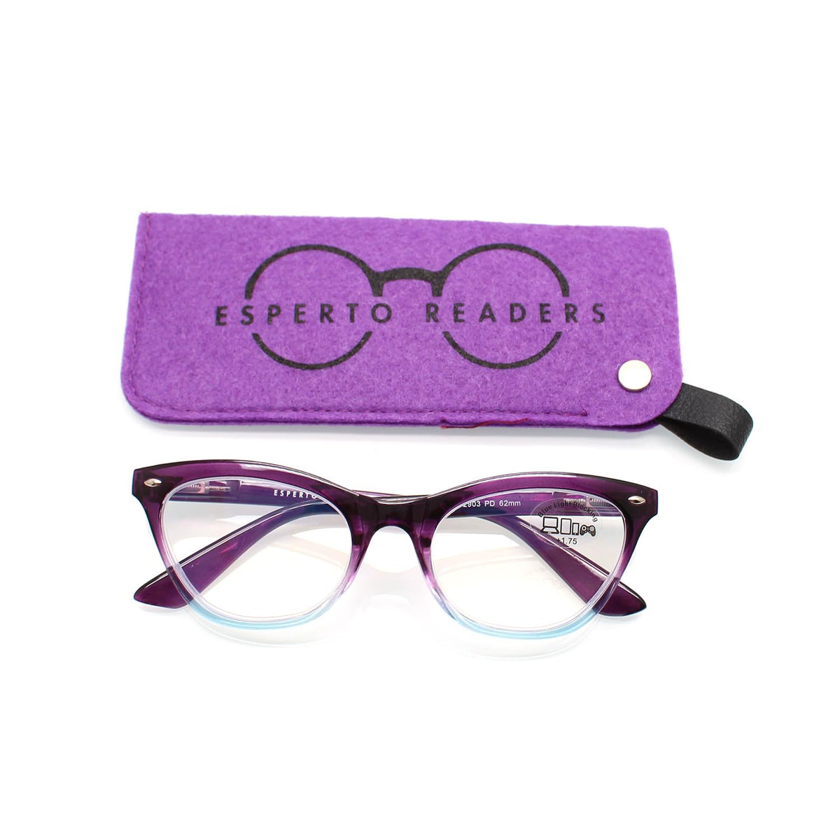 Esperto Catty Purple reading glasses, view 2