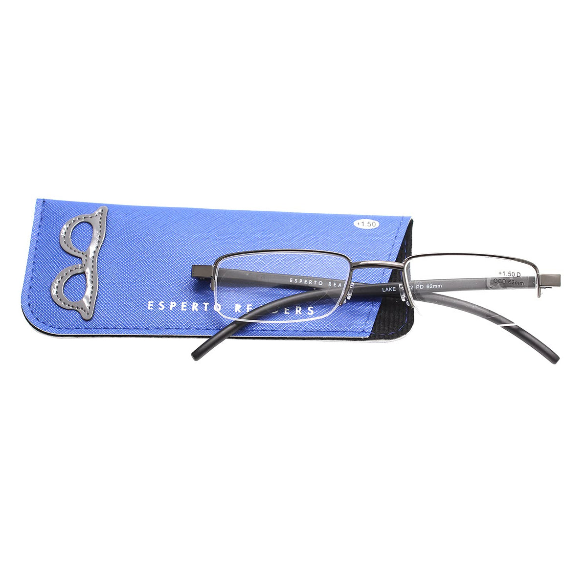 Esperto Lake Metallic Black reading glasses, view 6