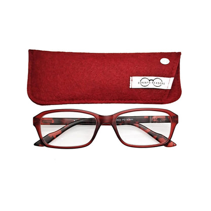 Esperto Martina Red reading glasses with case