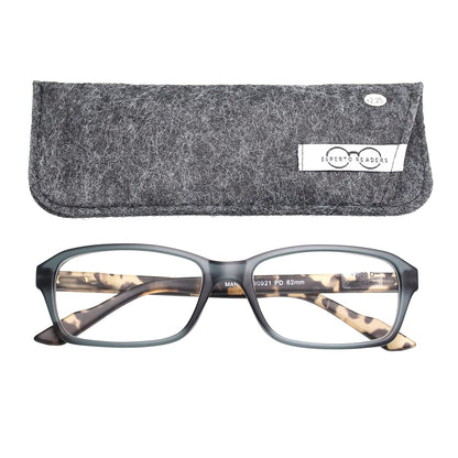 Esperto Martina Black reading glasses with case