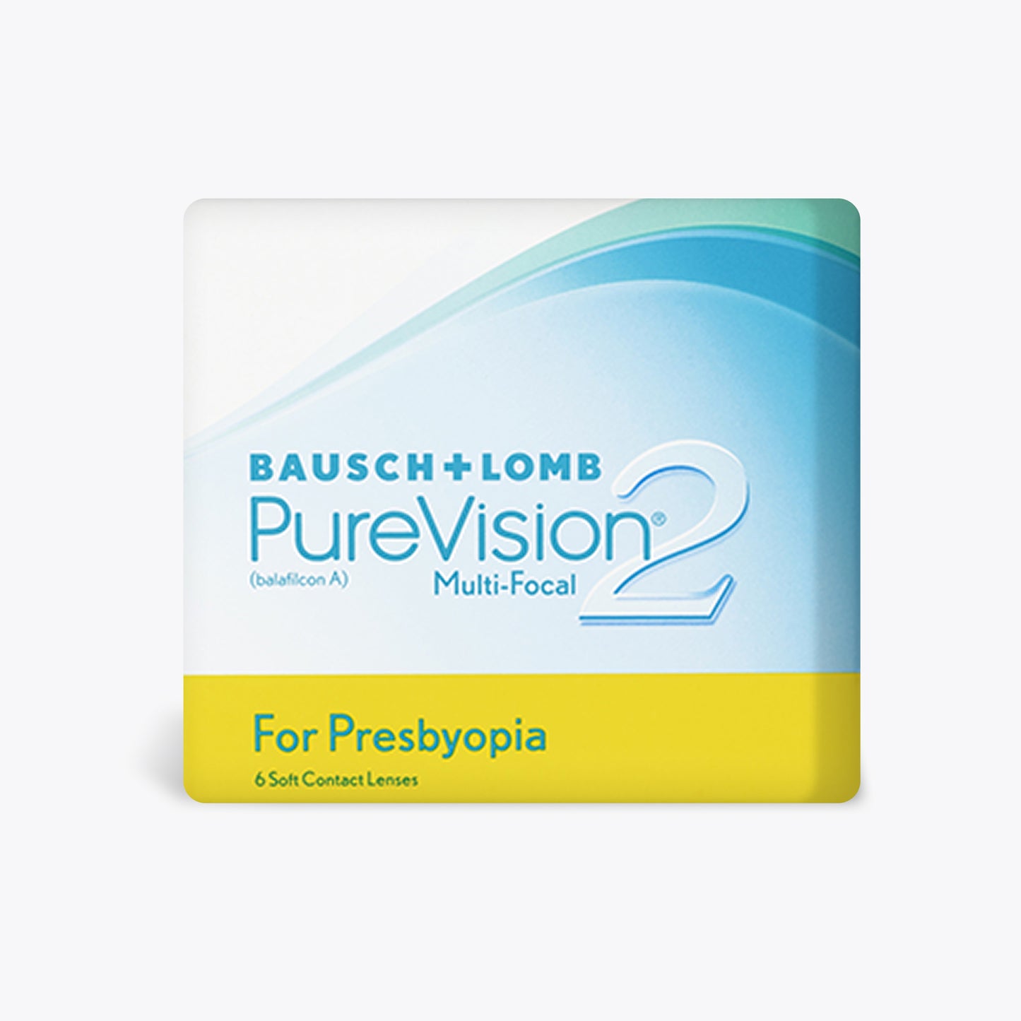 PureVision 2 Multifocal Monthly Disposable Contact Lenses for Presbyopia (Pack of 6)
