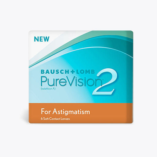 PureVision 2 HD Toric Monthly Disposable Contact Lenses for Astigmatism (Pack of 6)